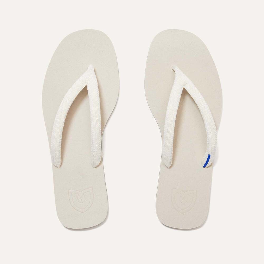 BRAND NEW! Rothy's The Flip Flop - White Sand Size 10
